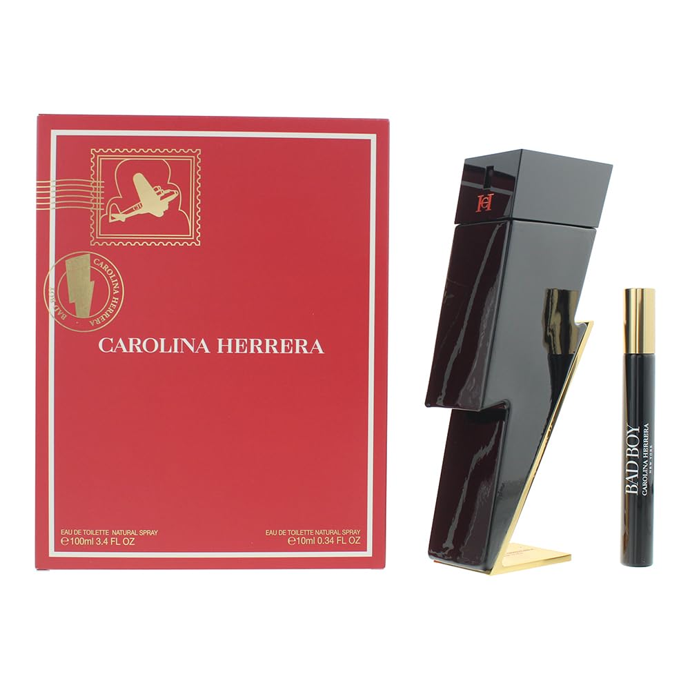 CAROLINA HERRERA BAD BOY 2 PIECE TRAVEL GIFT SET FOR MEN